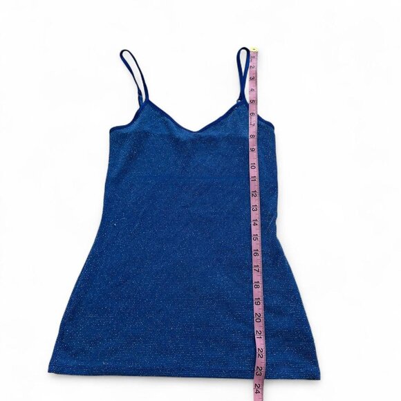 Vintage blue sparkly tank - Picture 7 of 8